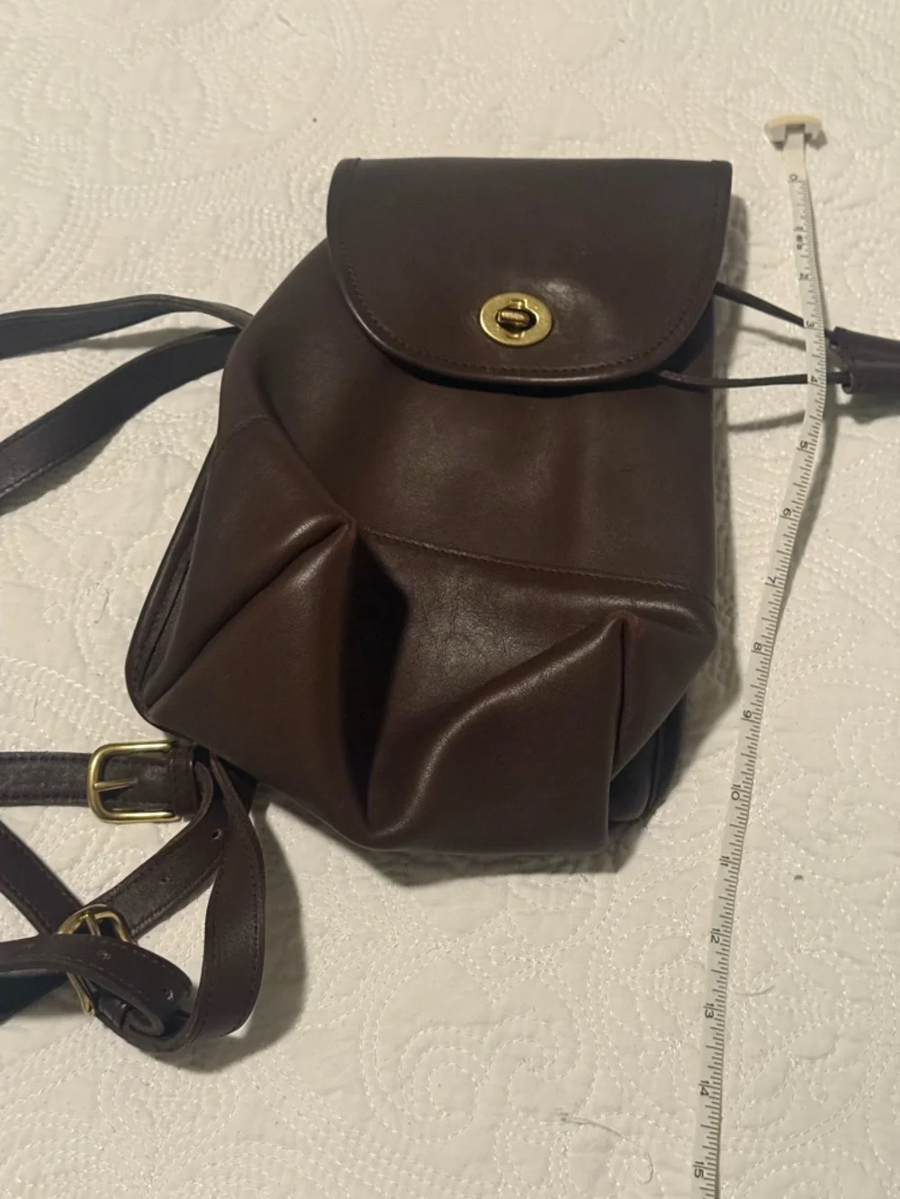 Coach Vintage Dark Brown‎ Leather Backpack 9960